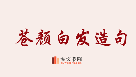 用苍颜白发造句「苍颜白发」相关的例句（共15条）