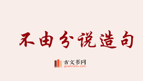 用不由分说造句「不由分说」相关的例句（共82条）